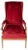 Red Velvet and Mahogany Armchair by Frits Henningsen For Sale