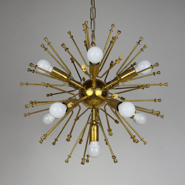 Mid-Century Sputnik Chandelier from Fontana Arte, Italy 1970s For Sale - Image 10 of 18