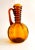Magnificent hand-blown amber glass vase, handcrafted in Mallorca in the 1950s. Made in topaz color, starting with a...