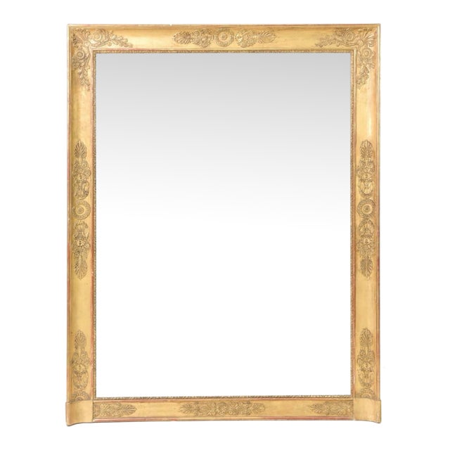 Late 19th Century French Empire Style Gold Framed Mirror For Sale