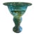 Vintage Signed Kosta Boda Blue Glass Pedestal Vase For Sale
