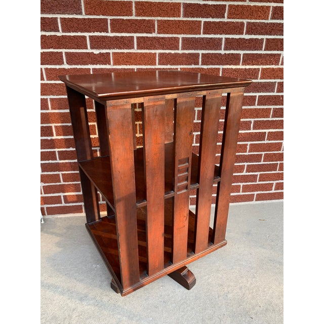 Early 20th Century Victorian Revolving Bookcase Table For Sale - Image 9 of 10