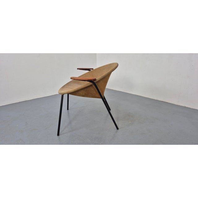 Sueded Balloon Chair by Hans Olsen for Lea Furniture, Denmark, 1950s For Sale - Image 6 of 18