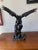 Beautiful antique Japanese cast iron eagle sculpture featuring articulated (hinged) wings and a stamped maker’s mark. This...