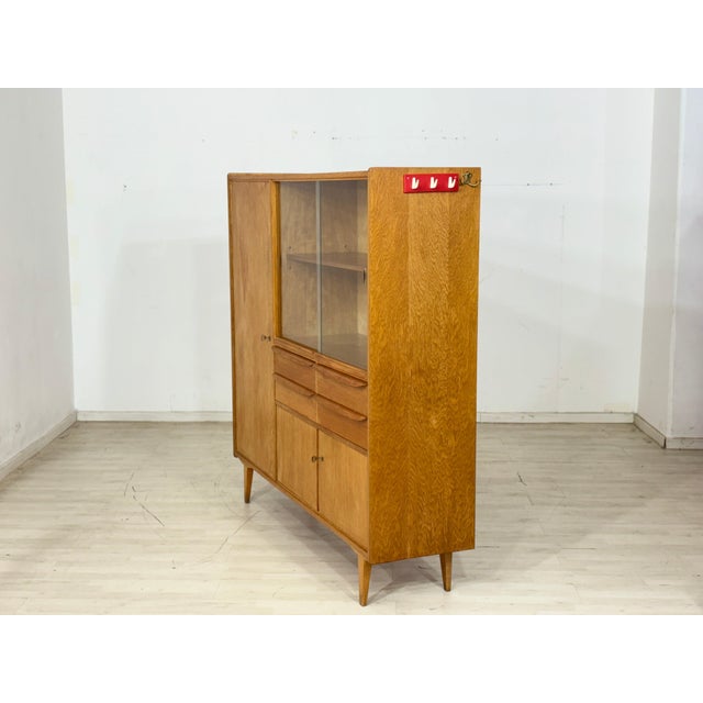 Mid-Century Oak Highboard, 1960s For Sale - Image 9 of 16