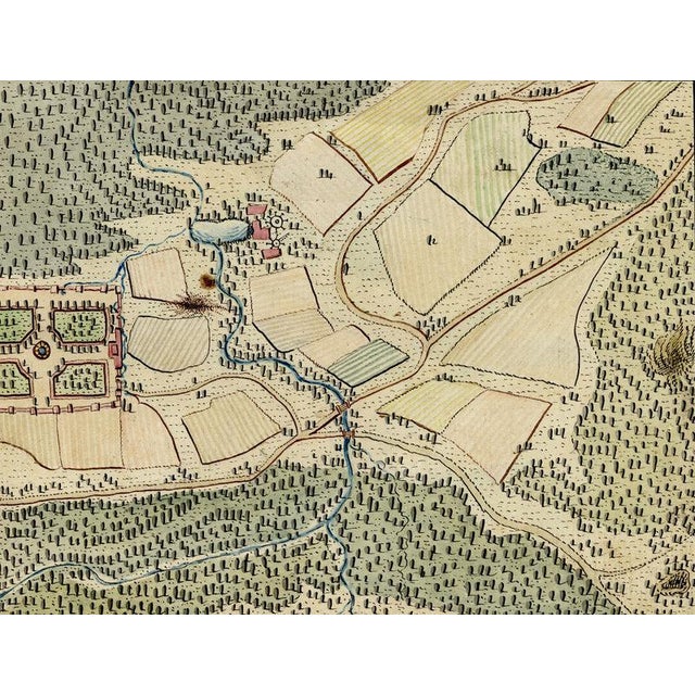 An original c.1820 watercolour painting – Leopold Billek, Hunting Forest Map.A captivating original drawing by the...