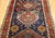 Vintage Persian Heriz Serapi Runner Rug, Hand-Knotted Wool, Geometric Medallion Pattern, Navy, 3x12 For Sale - Image 11 of 16