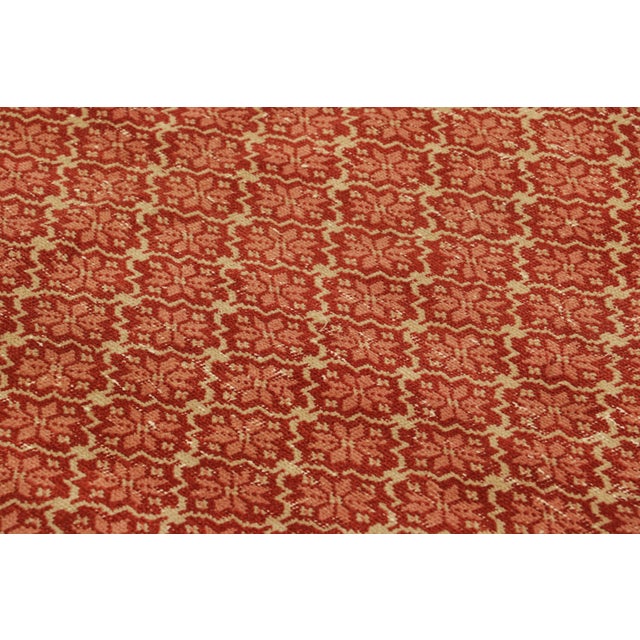 Rug & Kilim Vintage Zeki Müren Rug With Red and Beige Floral Patterns, From Rug & Kilim For Sale - Image 4 of 7