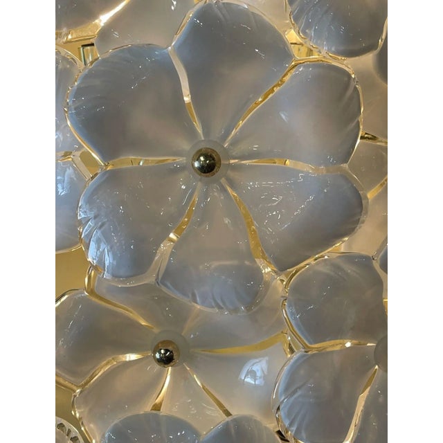 Modern Pair of Large Scale Modern Murano Flower Sconces For Sale - Image 3 of 8