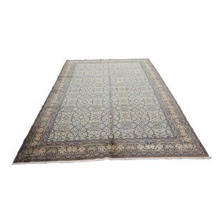 Handmade Double Knotted Turkish Floor Rug-Flower Design Rug For Sale