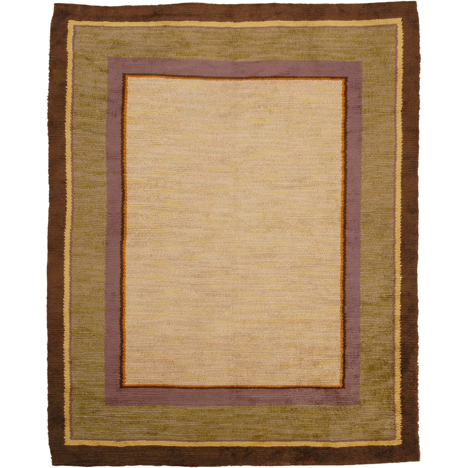 Early 20th Century Swedish Art Deco Rug- 8′ × 10′1″