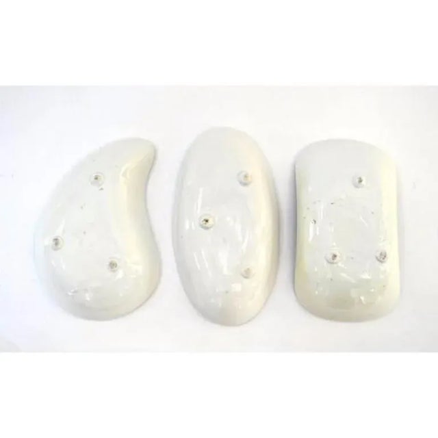 1950s Italian Vintage Red Light Blue Black White Porcelain Trinket Dishes/Trays- Set of 6 For Sale In New York - Image 6 of 7