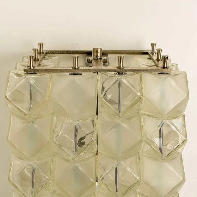 Crystal and Nickel Plated Wall Lamps by Filvem Voghera, 1968, Set of 2 For Sale - Image 13 of 15