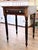 American Antique Nightstand 1850s American Empire Walnut Drop Leaf Spool Leg Table For Sale - Image 3 of 8