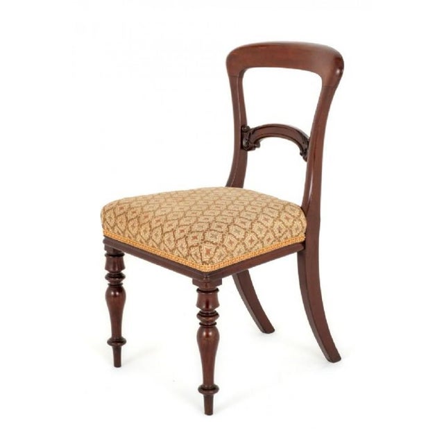 Brown Hepplewhite Dining Chairs in Marquetry Inlay, 1890s, Set of 6 For Sale - Image 8 of 9