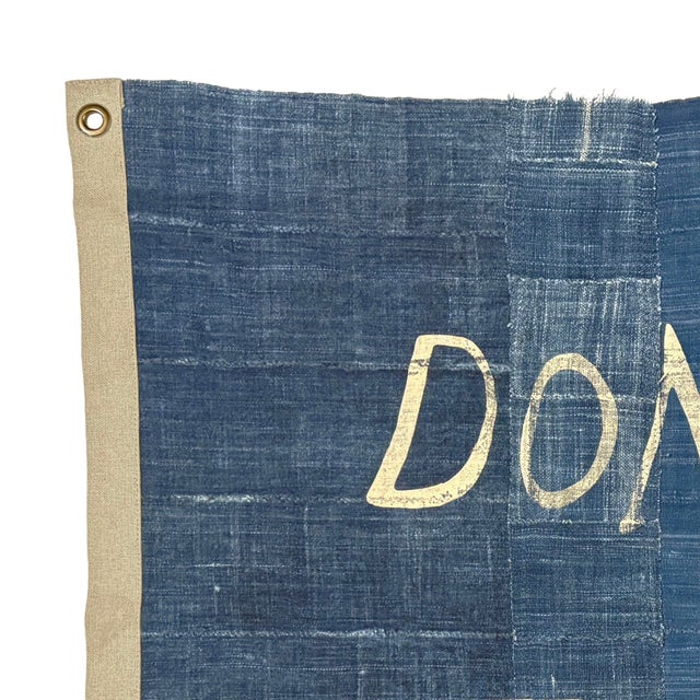 This unique cotton flag is crafted from vintage African textiles. Item pictured is the exact one you will receive. Printed...