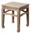 Vintage Square Side Table – Weathered Natural Wood For Sale
