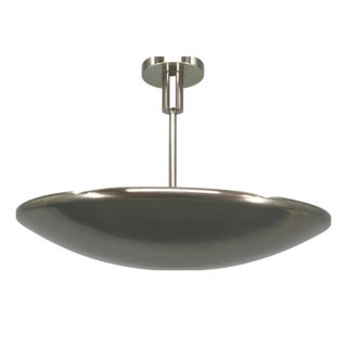 Bauhaus Indirect Pendant Light in Nickel, Czechoslovakia, 1930s For Sale
