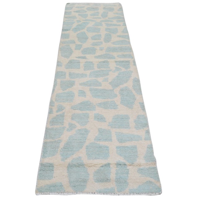 Moroccan Hand Knotted Runner - 2'8"X10'8"