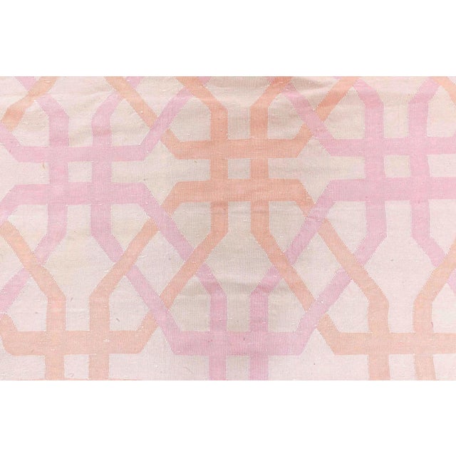 Textile Doris Leslie Blau Vintage Indian Dhurrie Rug For Sale - Image 7 of 9