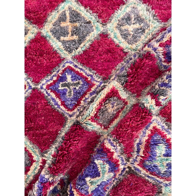 Berber Tribes of Morocco Antique Talsint Moroccan Rug 200 × 370 Cm – Rare Vintage Berber Carpet – Handwoven Atlas Wool For Sale - Image 4 of 11