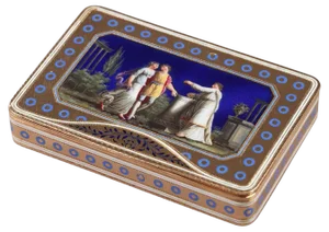 Swiss Enamelled Gold Box, Late 18th Century