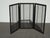 Vintage French Country Black Three Panel Fireplace Screen For Sale - Image 16 of 16
