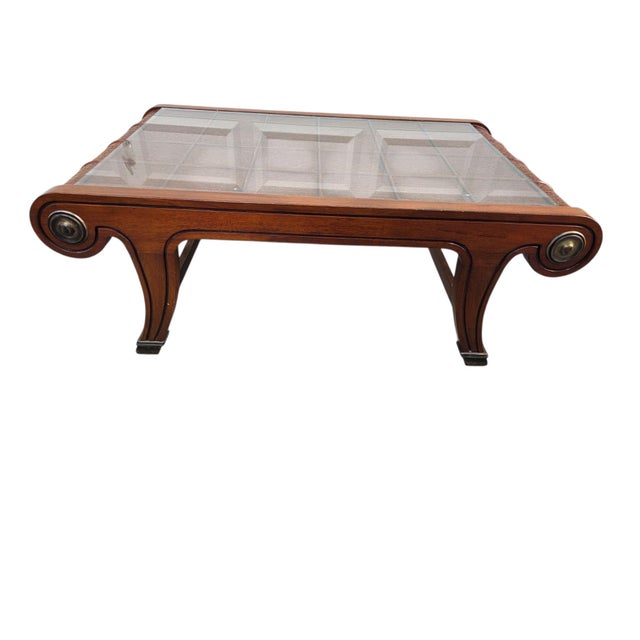 1990s Tommy Bahama Lexington Cane Coffee Table British Colonial Classical Revival For Sale - Image 12 of 18