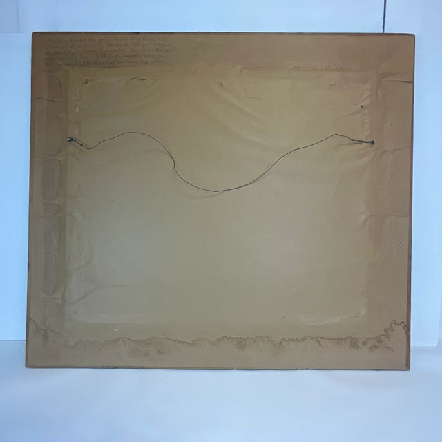 1969 Impressionist Original Oil Painting, Wood Row Boat on a Lake, by Frankie Enberlin For Sale - Image 10 of 10