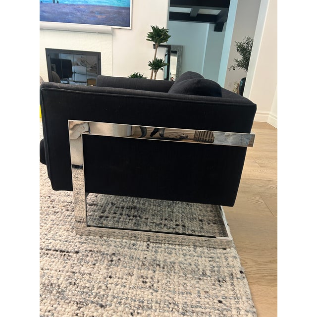 2010s Milo Baughman Cube Lounge Chairs -Pair For Sale - Image 5 of 8