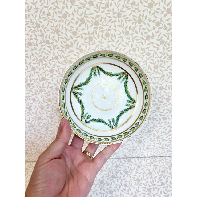 Royal Worcester Antique Royal Worcester Leaf Swags Porcelain Low Bowl For Sale - Image 4 of 4