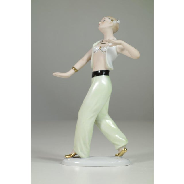 White Vintage Odalisc Porcelain Art Deco Figure by Wallendorf, 1940 For Sale - Image 8 of 8