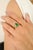 levate your jewelry collection with this 14K solid yellow gold emerald ring, showcasing a striking pear-cut emerald...