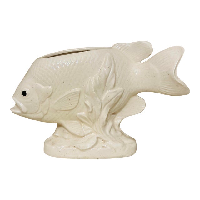 Vintage Ceramic Fish Planter For Sale