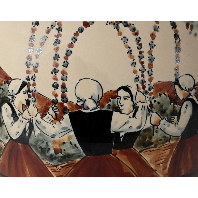 Sandstone Ciboure Vase by C. Fischer, Late 20th Century For Sale - Image 10 of 18