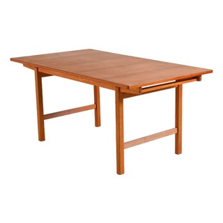 Extendable Scandinavian Teak and Oak Table, 1960s For Sale