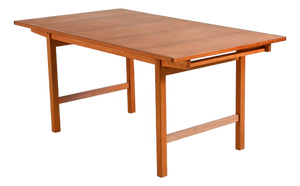 Extendable Scandinavian Teak and Oak Table, 1960s