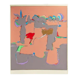1981 Abstract Mixed Media Painting by Harry Hilson