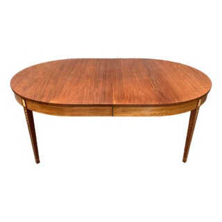 Large Custom Extendable Custom Federal Style Mahogany Dining Table With Inlay by Johns Congdon 150" For Sale