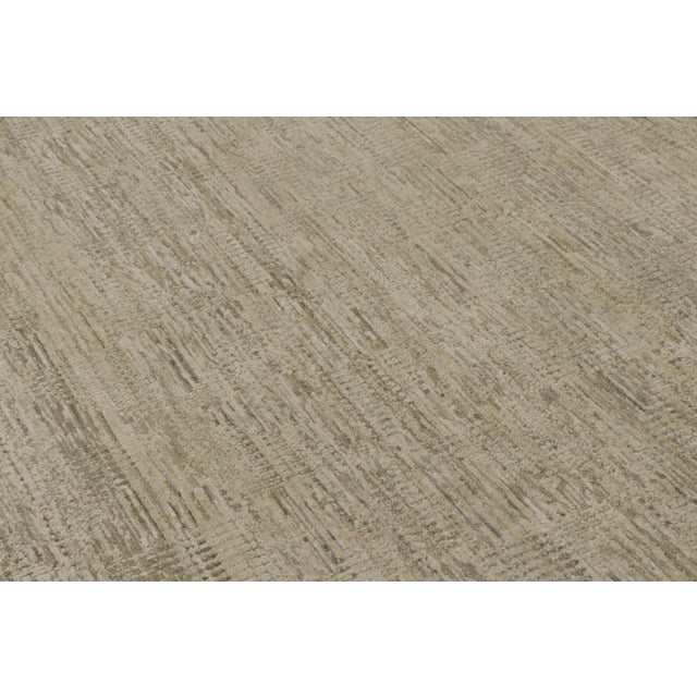 Rug & Kilim Contemporary Square Textural Rug in Beige Hues, by Rug & Kilim, India For Sale - Image 4 of 10
