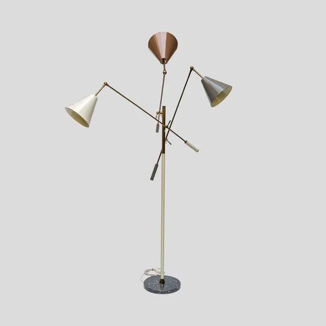 Mid-Century Italian Multicolor Triennale Floor Lamp, 1950s For Sale - Image 9 of 9