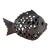Mid Century Japanese Cast Iron Fish Lantern For Sale