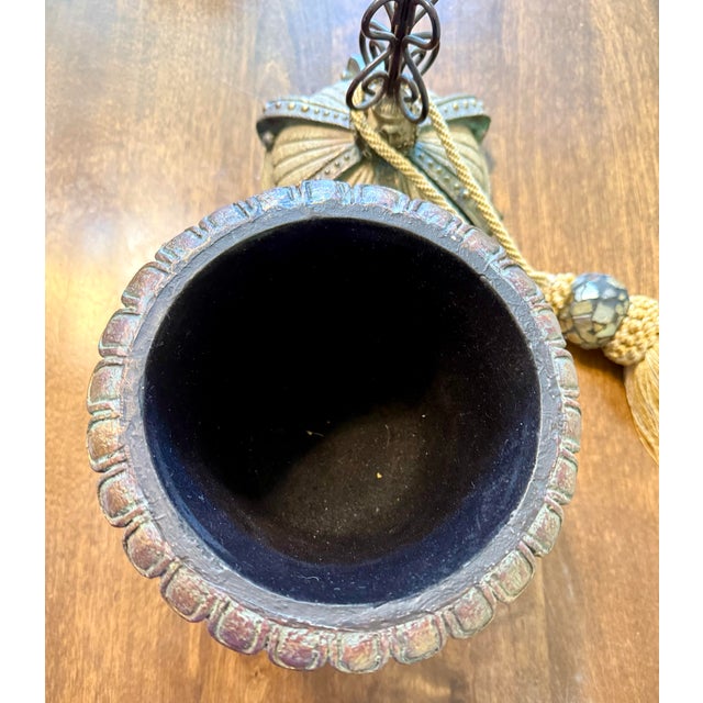 Textile Baroque Decorative Urn For Sale - Image 7 of 12