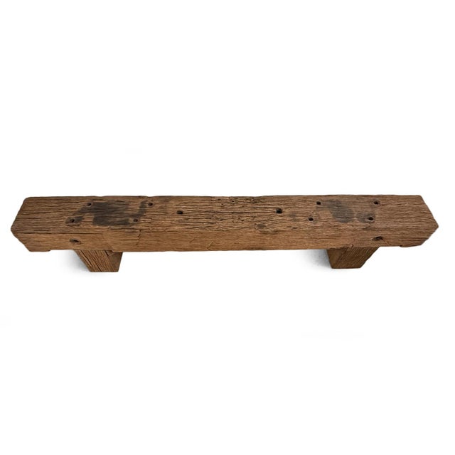 Old vintage railway wood beams repurposed into a one of a kind rustic bench. Aged, sturdy, solid, and heavy 7" x 8" wood...