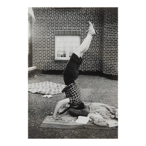 1950s Vernacular Snapshot Photograph Woman Doing Handstand
