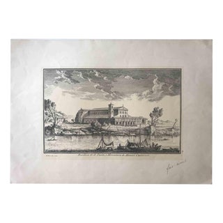 Giuseppe Vasi, Basilica of St. Paul and Moneste, 18th century, Offset Print For Sale