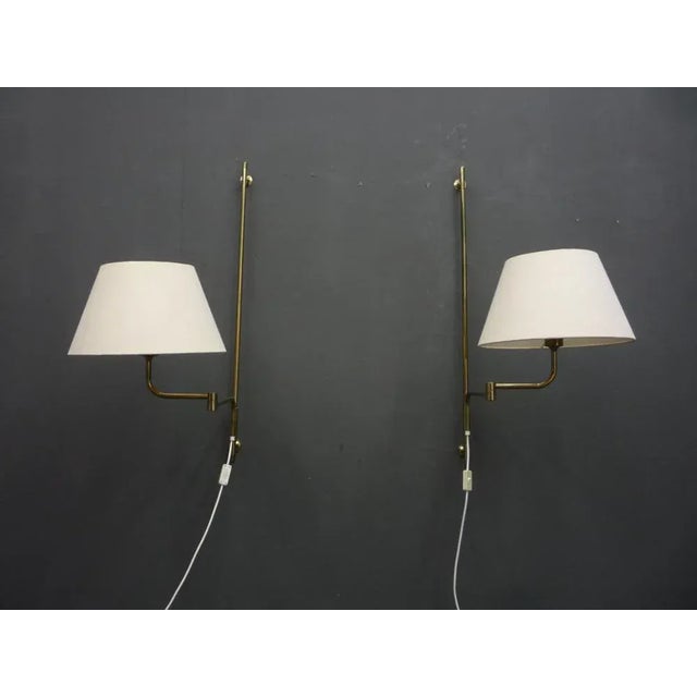 Regency Brass Wall Lamps by Florian Schulz, 1960s, Set of 2 For Sale - Image 12 of 12