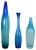 Blue Hand Blown Vases by Floris Meydam and Siem Van De Marel, 1960s, Set of 3 For Sale
