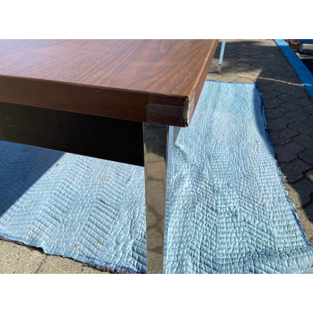 Metal 1980s Krueqer Vintage Mid Century Modern Tanker Conference Room Table For Sale - Image 7 of 12