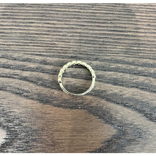 White 0.44 Carat Diamond 14 Karat Yellow Gold Band For Sale - Image 8 of 8